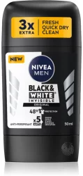 Nivea Men Black & White Invisible Original antitraspirante solido per uomo 50 ml